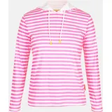 salzhaut Hoodie Streifen Pink/Weiß 3XL