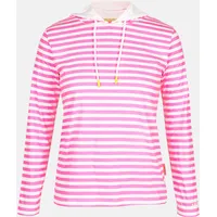 salzhaut Hoodie Streifen Pink/Weiß 3XL
