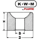Selva KWM by FLUME KWM-Einpresslager Messing L92, B 2,50-H 1,9-D 3,52 mm