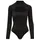 URBAN CLASSICS Damen Body Ladies Velvet Cut-Out Turtleneck Body Black XL - XL
