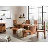 Woodkings Tischgruppe Country 200x100 - Braun