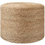Tectake Handgefertigter Pouf Banno Cylinder aus Jute rund, 49x37x49 cm, Wohnzimmer, Hocker Poufs