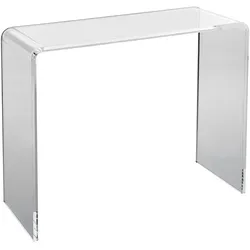 VEVOR U-förmiger Beistelltisch 964 x 381 x 740 mm, U-förmiger Acryltisch Beistelltisch, Transparenter Couchtisch für Getränke, Essen, Snacks, Verwendet im Wohnzimmer, Schlafzimmer, Arbeitszimmer usw.