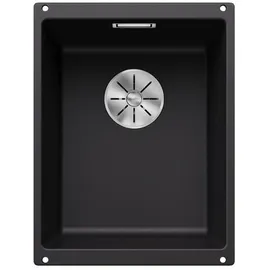 Blanco Subline 320-U links Unterbau schwarz Handbetätigung 350 x 460 mm