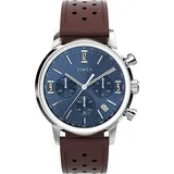 Timex Chronograph 'Marlin Chrono' Herren Uhr TW2W10200 - Braun/Blau