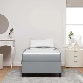 vidaXL Boxspringbett 100 x 200 cm Hellgrau