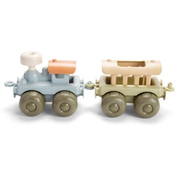 dantoy Spielzeug-Eisenbahn Spielzeugzug Spiele Zug mit Lok und Wagon, Material: Bio-Kunststoff aus 90% Zuckerrohr - spülmaschinengeeignet
