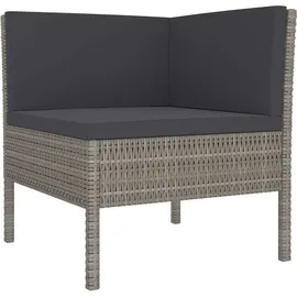 vidaXL 9-tlg. Garten-Lounge-Set mit Auflagen grau