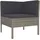 vidaXL 9-tlg. Garten-Lounge-Set mit Auflagen grau