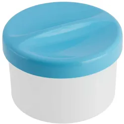 Prothesendose mit Sieb 3teilig weiss rund