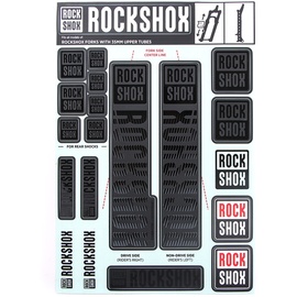 RockShox Sticker Decal Set für 35 mm Federgabel | farbig grau