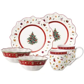 Villeroy & Boch Toy's Delight Rotes Frühstücksset 6-tlg. weihnachtsmotiv