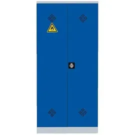 Lüllmann Umweltschrank Fächerschrank 91,6 x 42,2 x 195 cm grau/enzianblau