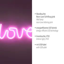 just light. Just Light LED-Bild NEON-LOVE, 34,3 x 12,5 cm