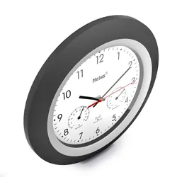 Mebus 19449 Wanduhr Digitale Wanduhr Rund Schwarz, Weiß