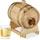 Relaxdays Holzfass 1,25 l, mit Bock, Zapfhahn, für Whiskey, Wein, Spirituosen, Whiskyfass HxBxT 23 x 16 x 25,5 cm,