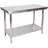 Wiltec Edelstahl Tisch Arbeitstisch Edelstahltisch mit Ablage 100x60x85cm für Gastro Küche Werkstatt Garten Keller mit höhenverstellbare Füßen