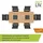 OUTLIV. Alpha Gartenmöbel-Set L (6 Plätze) Tisch 220x100cm Schwarz|Dunkelgrau