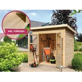 Gartenhaus Holz 14mm Gerätehaus Geräteschuppen Mollie C inklusive Boden Karibu