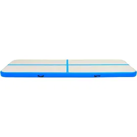 vidaXL Aufblasbare Gymnastikmatte mit Pumpe 800x100x15 cm PVC Blau