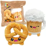 JoyToy Yummis Together Plüschfiguren 2er-pack Brezel & Bier in Take Away Bag 21 cm