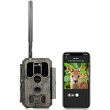 Folgtek Zelluläre Wildkamera 4G LTE 32MP 1296P mit SIM Karte und 32 GB SD Karte, Nachtsicht Wildtierkamera mit 120° Weitwinkel IP66 Wasserdicht für Bauernhofsicherheit