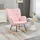 Homcom Schaukelstuhl Polyester 98 x 101 x 69 cm Rosa mit Relax-Funktion