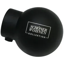 Schöner Wohnen Endstück Kugel für Gardinenstange Leon Ø 20 mm Schwarz Matt 2 Stk