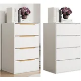 VCM Nachtschrank Malira XL 65 x 48 x 102 cm Weiß