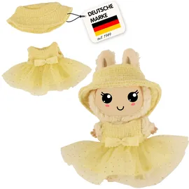 Heless Monster Styles Bouclé Kleid mit Fischerhut Gelb (7513)