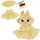 Heless Monster Styles Bouclé Kleid mit Fischerhut Gelb (7513)