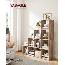 VASAGLE Bücherregal 40 x 30 x 120 cm Braun