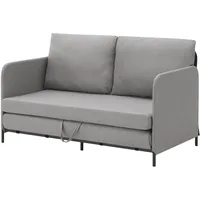 [en.casa] - Bettsofa, Soini mit Liegefunktion Hellgrau
