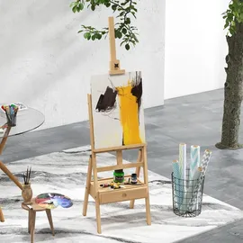 Vinsetto Staffelei 1 St. 43,5 x 43 x 150-190 cm beige