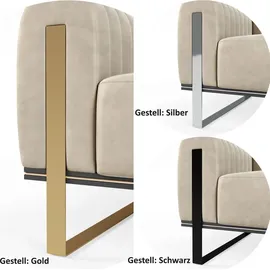 Fun Möbel Sofaset Valerie 3-2 in Stoff Stoff Elisa Velvet Beige