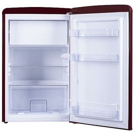 Amica KS 15611 R Retro-Kühlschrank (108 l, 860 mm hoch, Weinrot)