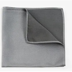 Einstecktuch MONTI "RENZO", Damen, grau, Seide, Modetücher, aus reiner Seide mit eleganter Twill-Struktur – 30 x 30 cm
