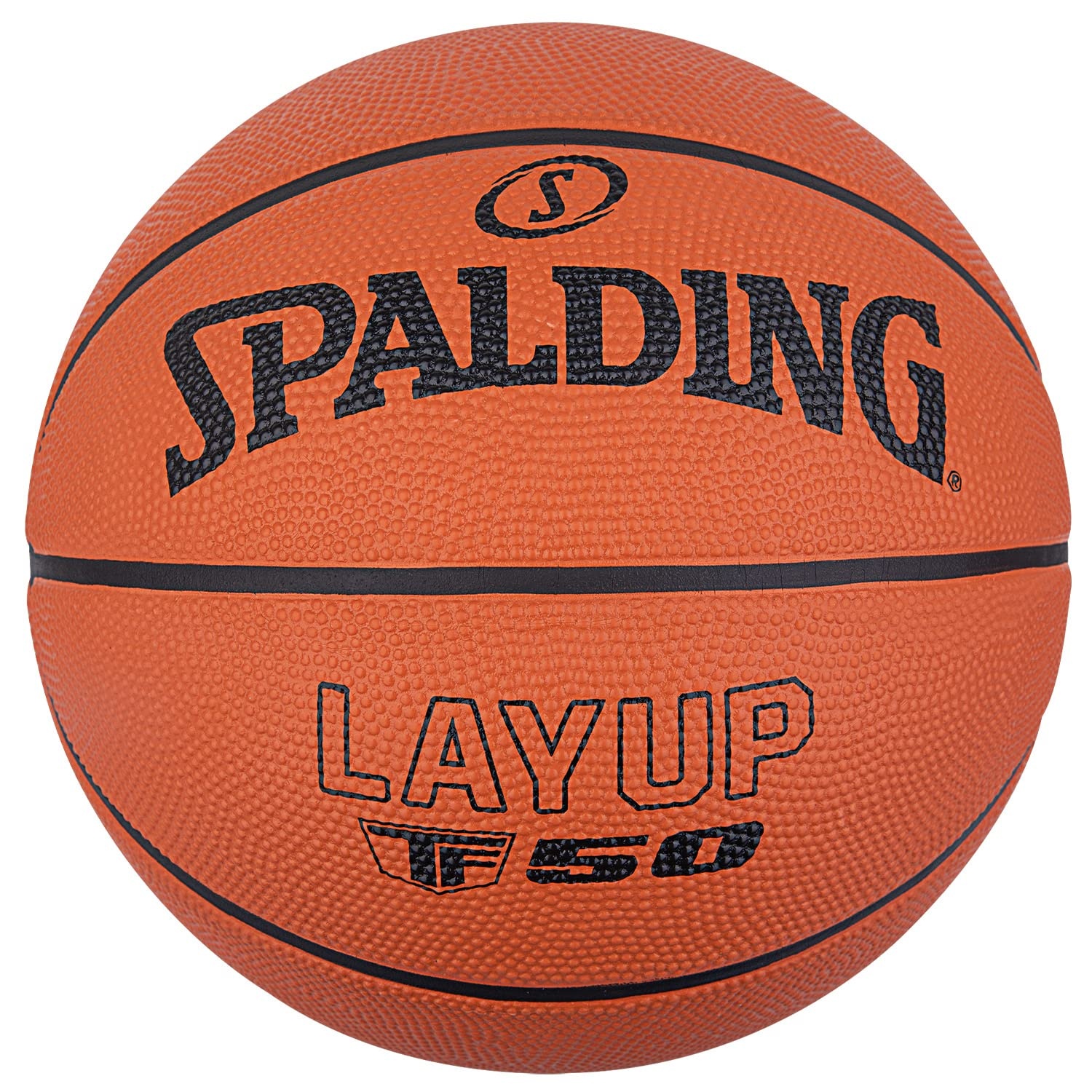 Spalding - TF-50 - Klassische Farbe - Basketball - Anfängerball - Material: Gummi - Outdoor - Anti-Rutsch - Hervorragender Grip - Sehr widerstandsfähig - Nicht aufgeblasen (4)