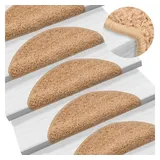 vidaXL Stufenmatten 10 Stk. 56x17x3 cm Beige