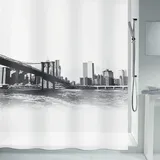 Spirella Duschvorhang - Anti-Bakteriell, waschbar, wasserdicht - PEVA, New York 180x200cm Weiß