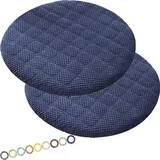 MCNDSI Rund Sitzkissen Stuhl Stuhlkissen 30/40/35/50/45 cm Sitzkissen Baumwolle Sitzpolster Stuhlauflage für Outdoor Indoor Gartenstuhl Küche oder Esszimmerstuhl(K9,2PCS_20INCH/50CM)