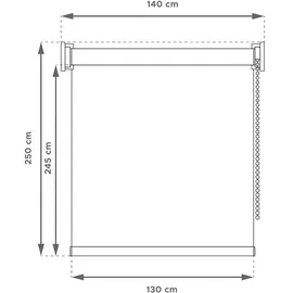 Wellhome Rollo 140 x 250 cm Hellblau Polyester
