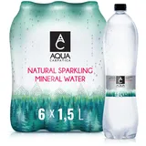 AQUA CARPATICA 1.5L x 6 Naturally Sparkling Sprudel Natürliches Mineralwasser, Natriumarm, Nitratfrei, Mit Natürlichen Elektrolyten, Calcium und Magnesium, Natürlich prickelnd, 100% Recycelbar