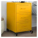 vidaXL Nachttisch Senfgelb 36x39x59 cm Stahl