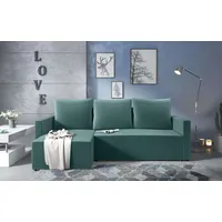 99rooms Kaori Ecksofa Türkis Links Velours KRONOS