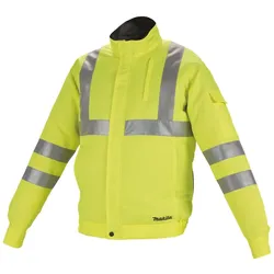 Makita DFJ214Z - Jacke - hohe Sichtbarkeit - L