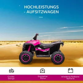 Homcom Kinder-Elektroquad 12V Elektro Quad rosa (1-tlg)