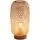 GLOBO Tischleuchte Bambusgeflecht Tischlampe Bambus Beistellleuchte Boho Wohnzimmer, natur, 1x E27 Fassung, Dxh 22x46 cm