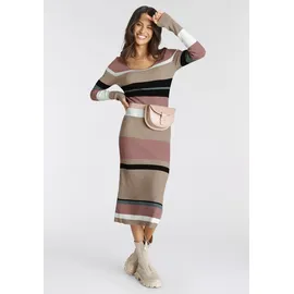 LAURA SCOTT Strickkleid Beige/Rosa 38