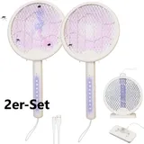 Infactory 2in1 Akku Insektenvernichter & Fliegenklatsche mit UV-LEDs klappbar